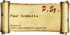 Paur Szabella névjegykártya